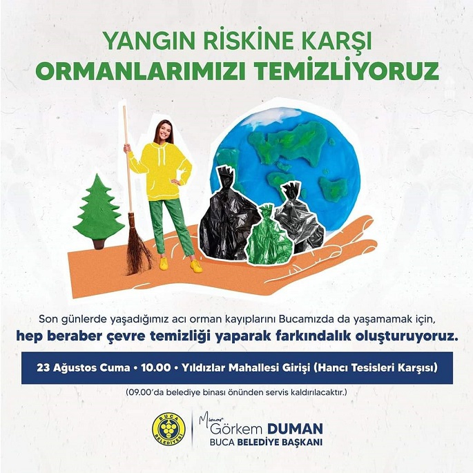 Bucalılar yangın riskine karşı ormanlarını temizleyecek